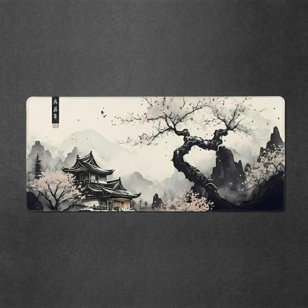 DeskSets Monolith Mauspad XXL auf modernem Schreibtisch – Premium Desk Setup